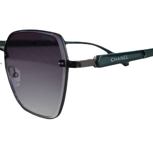 Chanel 19471 Square Sunglasses | Green/Silver | 58-18-140 | Women’s - Picture 3 of 16